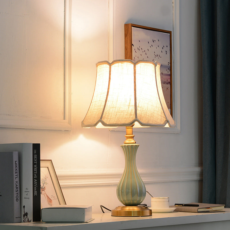 Frustum Cone Drum Fabric Table Lamp