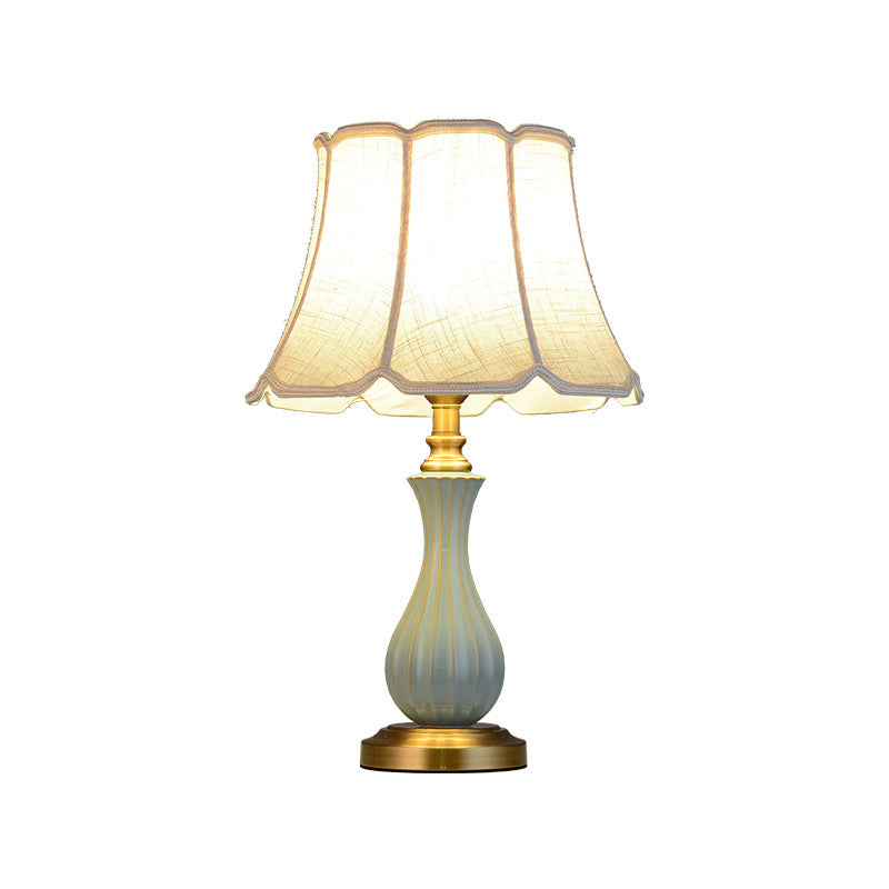 Frustum Cone Drum Fabric Table Lamp