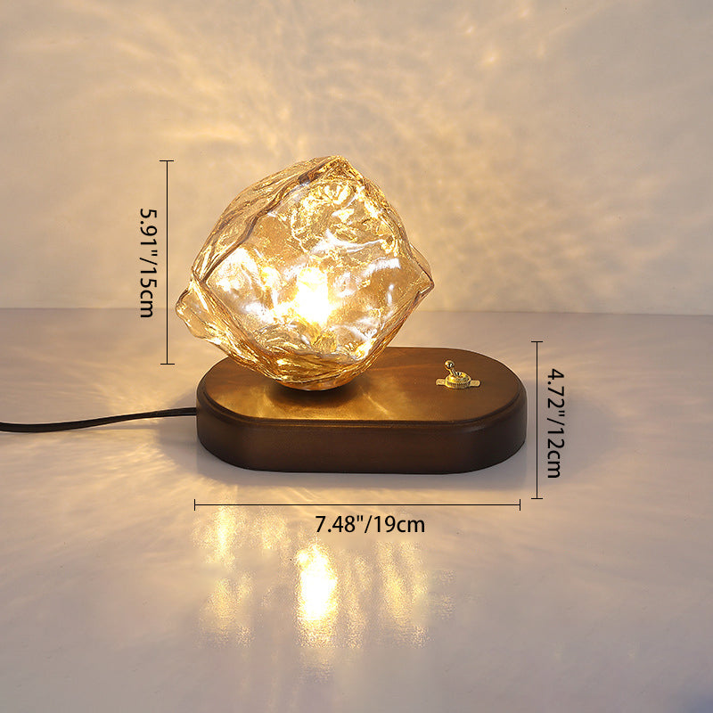Oval Ice Cube Shape Table Lamp