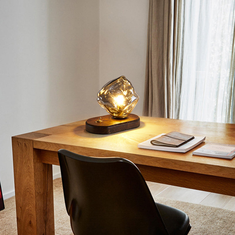 Oval Ice Cube Shape Table Lamp