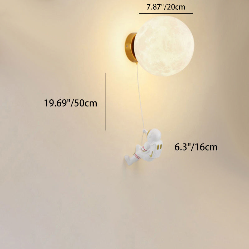 Kids Astronaut 3D Moon Wall Lamp