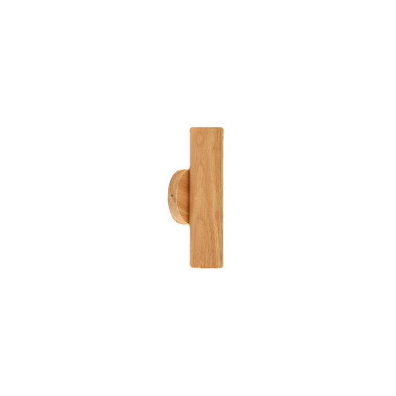 Rotatable Cylindrical Wood Living Wall Lamp