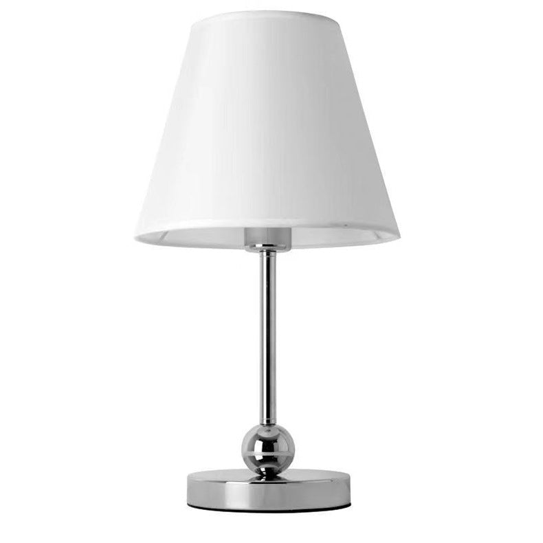 Fabric Drum Shape Metal Table Lamp