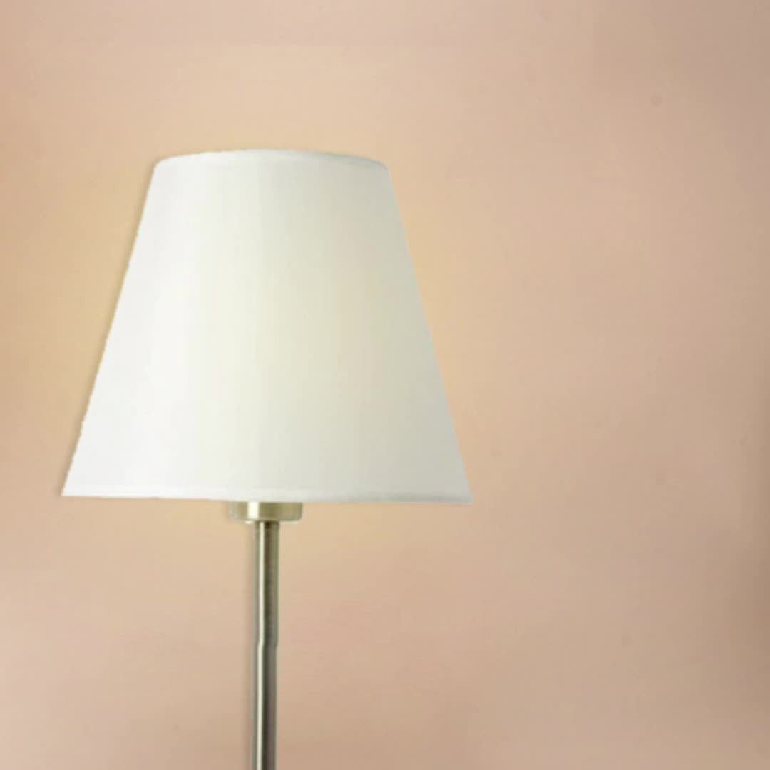 Fabric Drum Shape Metal Table Lamp
