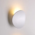 Wood Grain Curved Round Wall Lamp