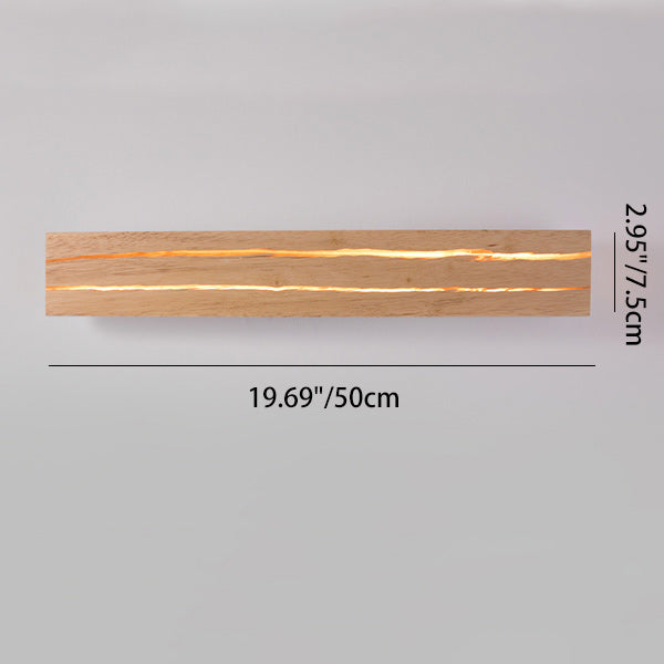 Rectangular Rotatable Log Crack Wall Lamp