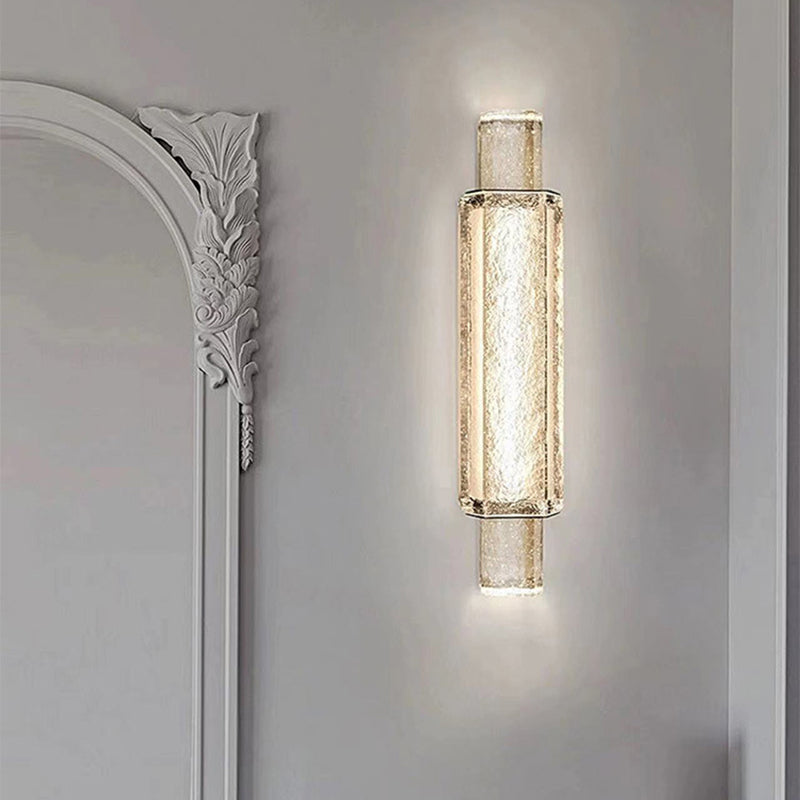 Bubble Cylinder Iron Glass Wall Lamp