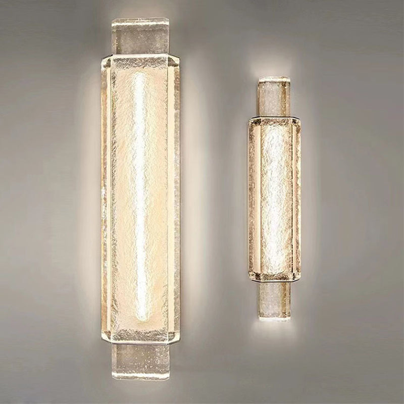 Bubble Cylinder Iron Glass Wall Lamp