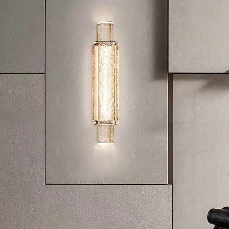 Bubble Cylinder Iron Glass Wall Lamp