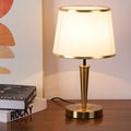 Drum Iron Fabric Linen Table Lamp