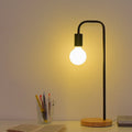 Bent Iron Wood Living Table Lamp