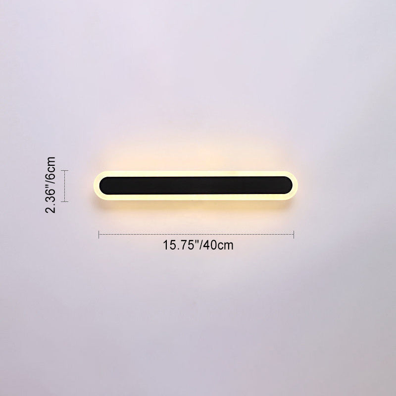 Long Oval Strip Acrylic Wall Lamp