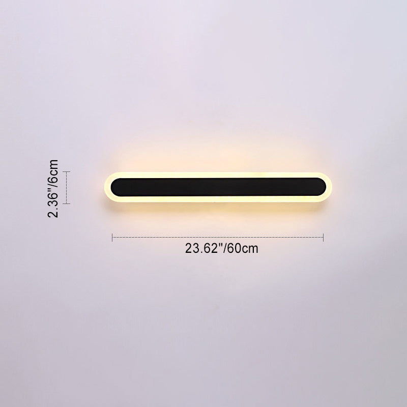 Long Oval Strip Acrylic Wall Lamp