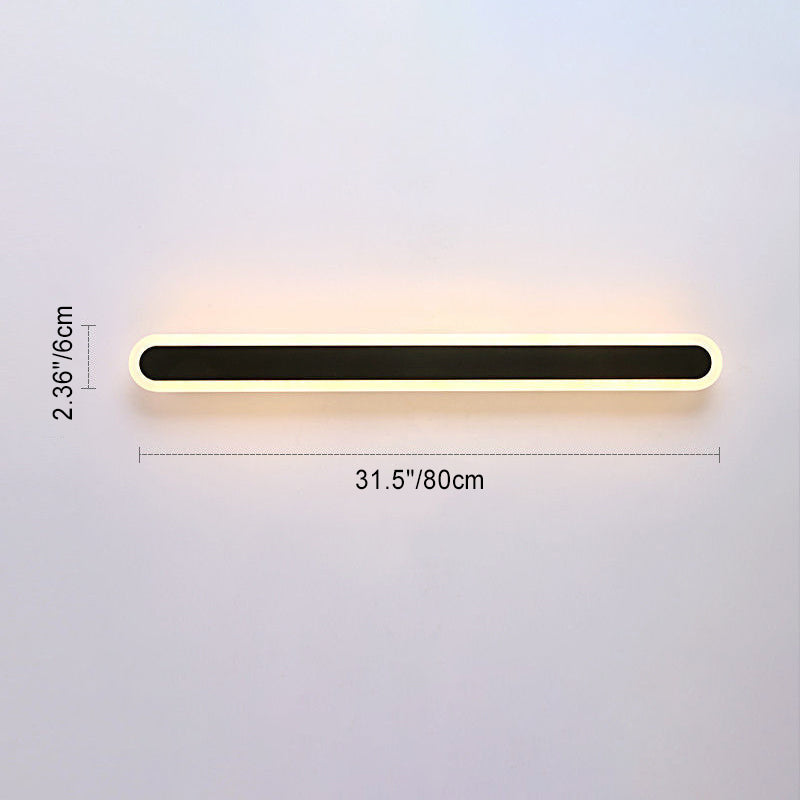 Long Oval Strip Acrylic Wall Lamp