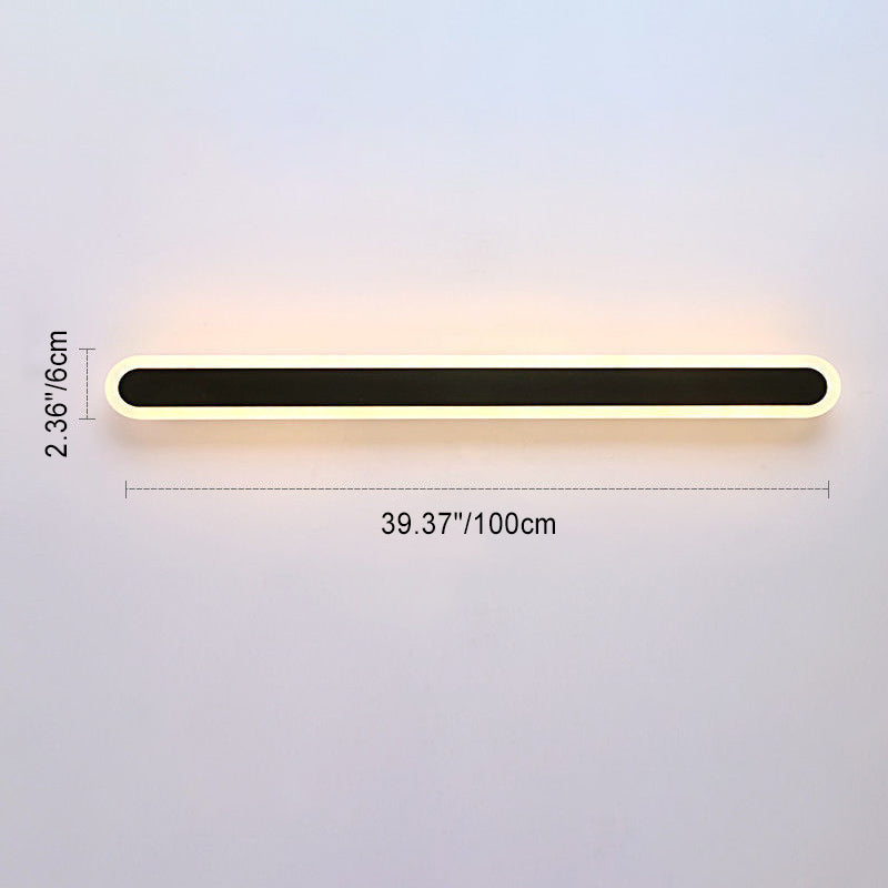 Long Oval Strip Acrylic Wall Lamp