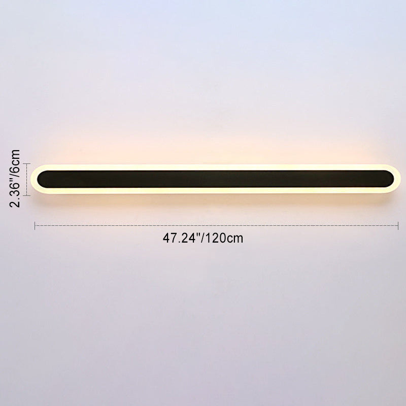 Long Oval Strip Acrylic Wall Lamp