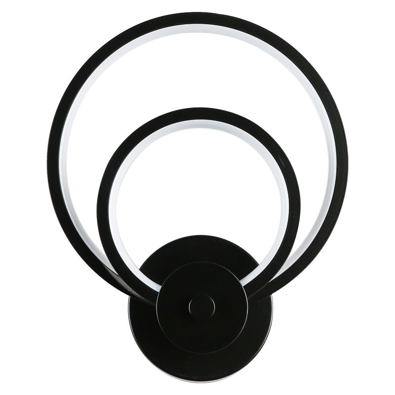 Double Round Square Shape Wall Lamp