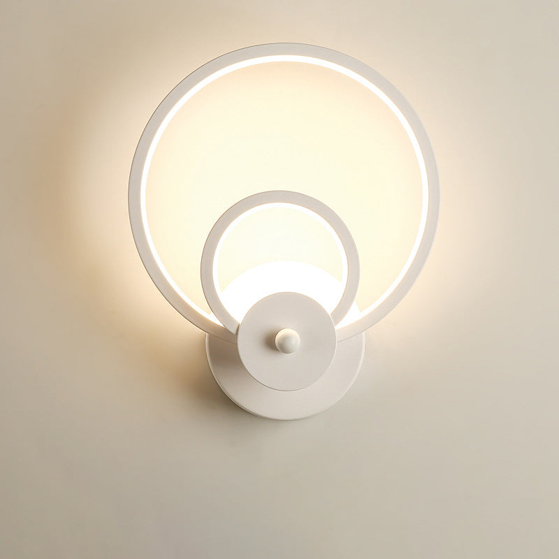 Double Round Square Shape Wall Lamp