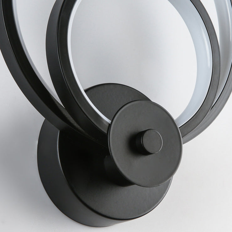 Double Round Square Shape Wall Lamp