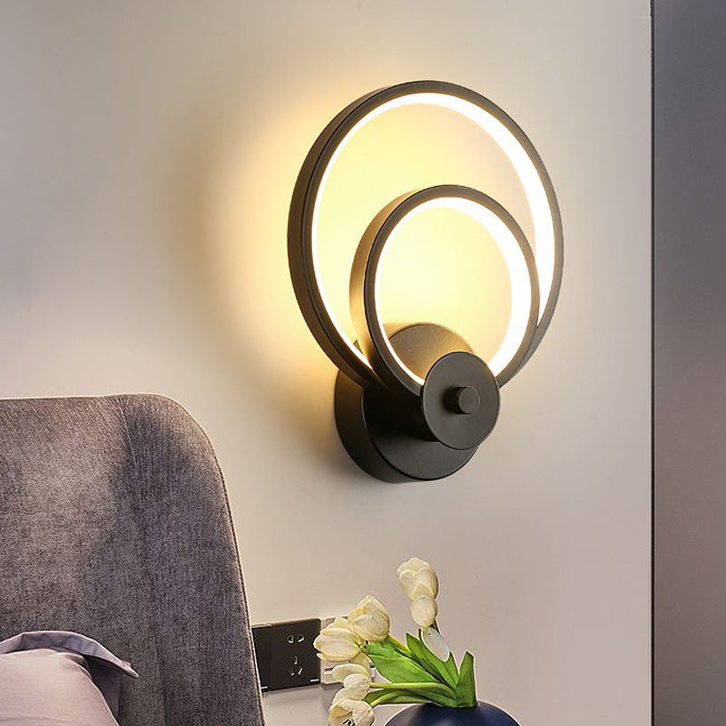 Double Round Square Shape Wall Lamp