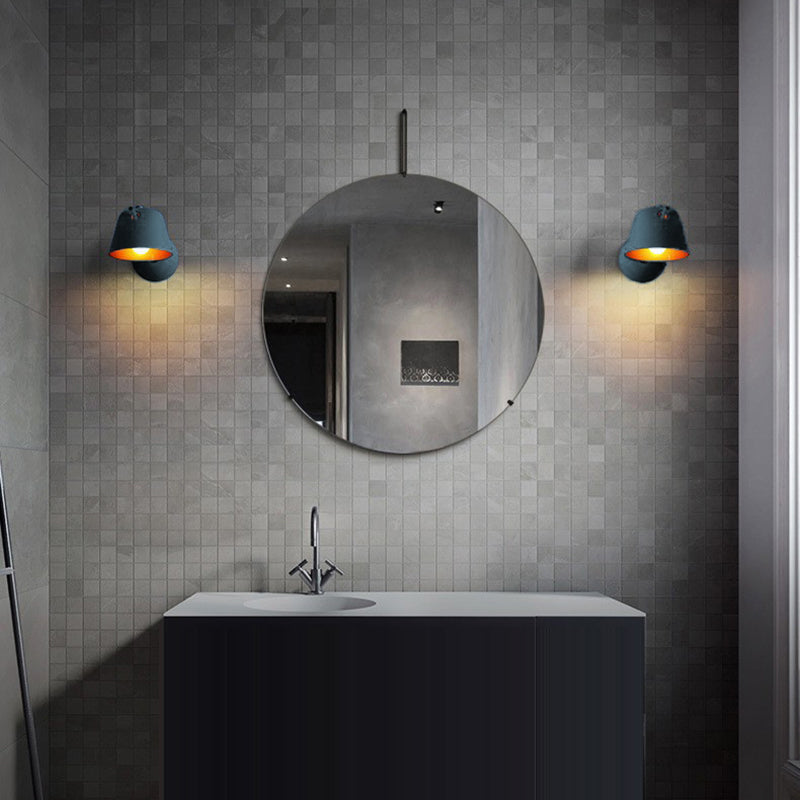 Round Bowl Iron Frame Wall Lamp