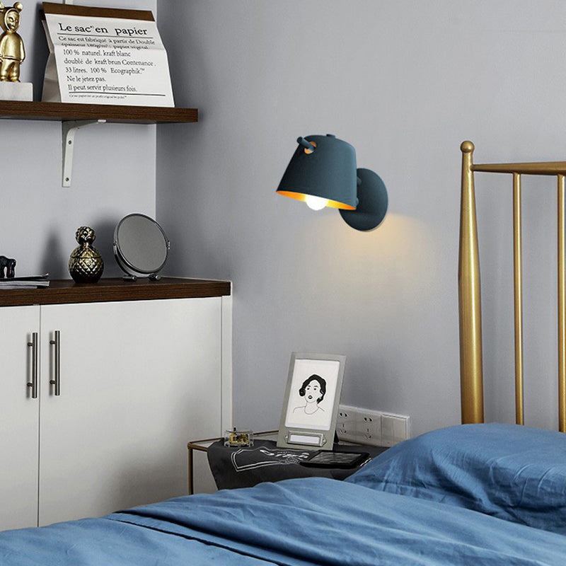 Round Bowl Iron Frame Wall Lamp