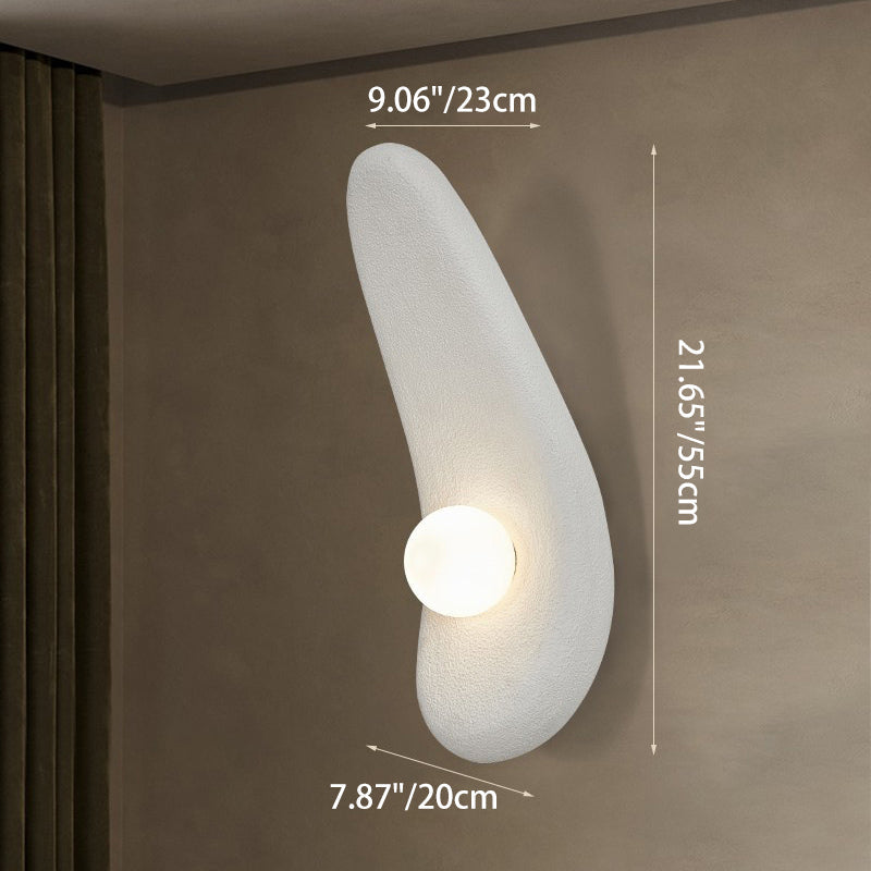 Irregular Long Curved Oval Wall Lamp