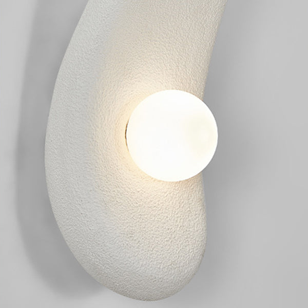 Irregular Long Curved Oval Wall Lamp