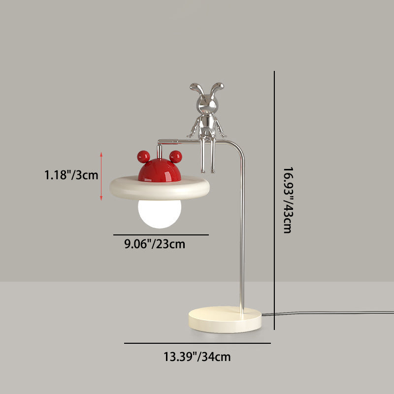 Cartoon Bunny Bear Sphere Table Lamp