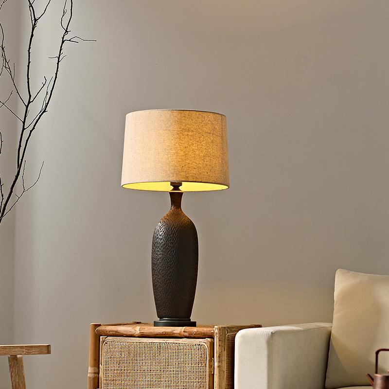 Oval Bottle Cylinder Ceramic Table Lamp
