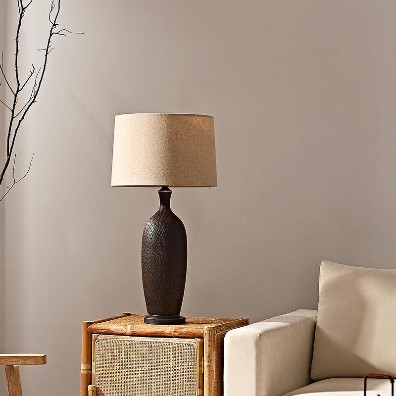 Oval Bottle Cylinder Ceramic Table Lamp