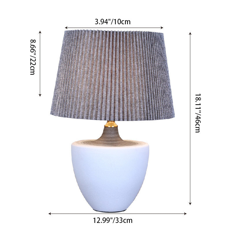 Oval Cylinder Round Jar-like Table Lamp