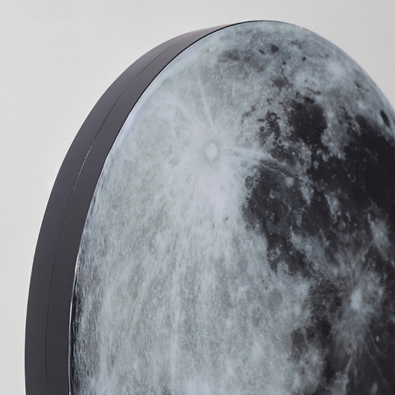 Round Moon Iron Acrylic Wall Lamp