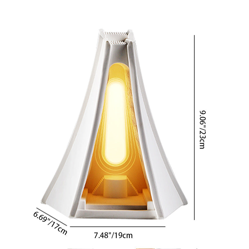 Prism Tower Plaster Bedroom Table Lamp