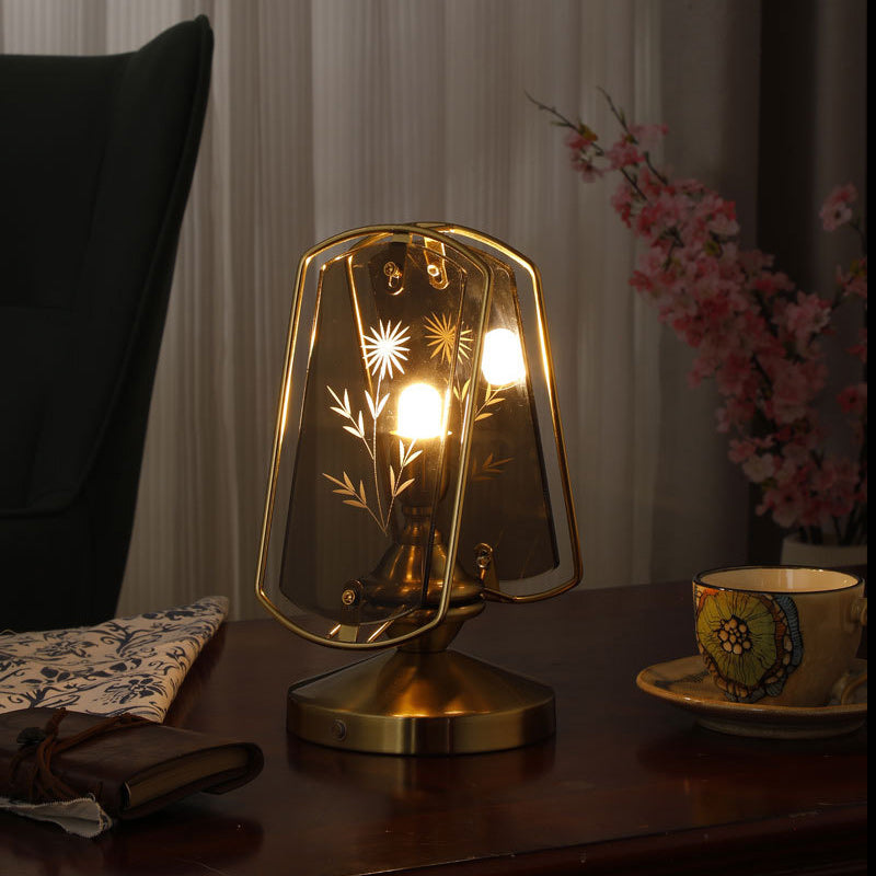 Rectangular Oval Disc Iron Table Lamp