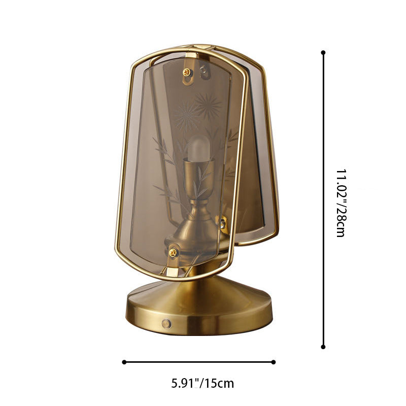 Rectangular Oval Disc Iron Table Lamp