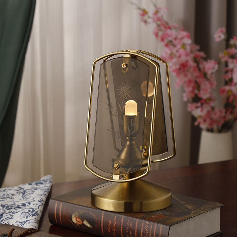 Rectangular Oval Disc Iron Table Lamp