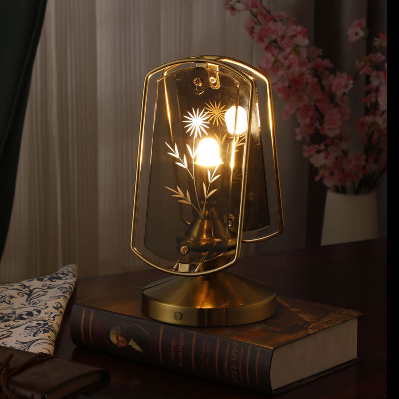 Rectangular Oval Disc Iron Table Lamp