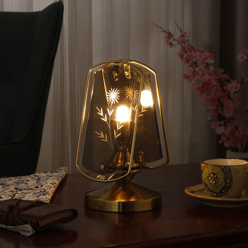 Rectangular Oval Disc Iron Table Lamp