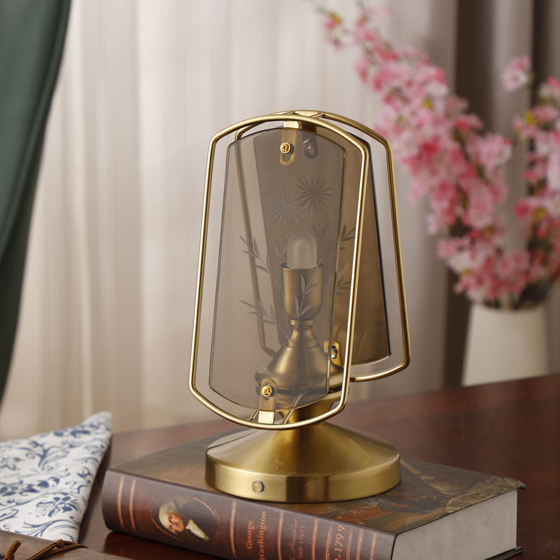 Rectangular Oval Disc Iron Table Lamp