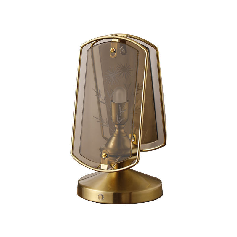 Rectangular Oval Disc Iron Table Lamp