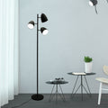 Cylinder Long Rod Iron 3-Light Floor Lamp