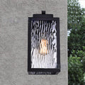 Rectangle Square Aqua Glass Outdoor Light