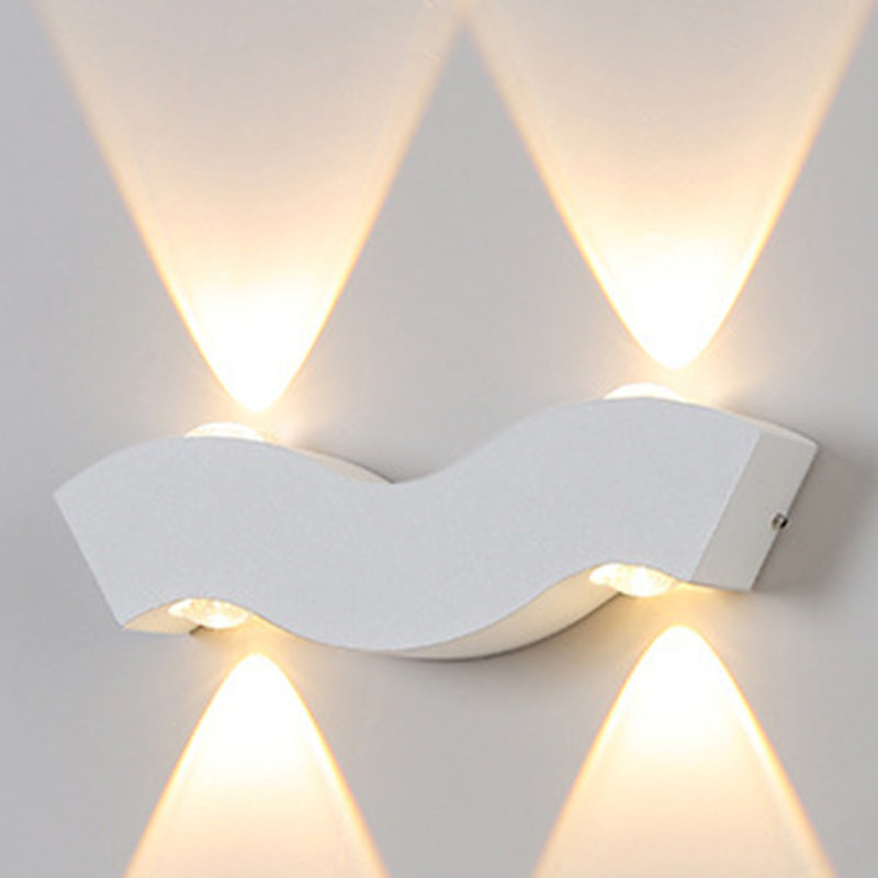 Wave Rectangle Half Circle Outdoor Light