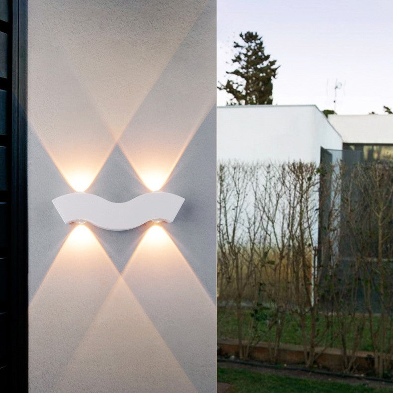 Wave Rectangle Half Circle Outdoor Light