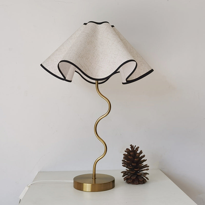 Umbrella Curved Long Disc Table Lamp