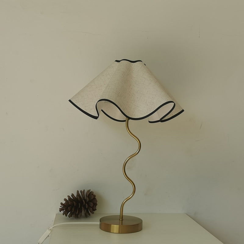 Umbrella Curved Long Disc Table Lamp