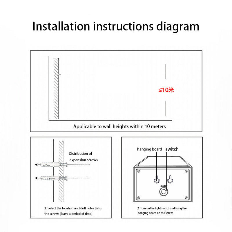 Trapezoidal Rectangle ABS Garden Outdoor Light