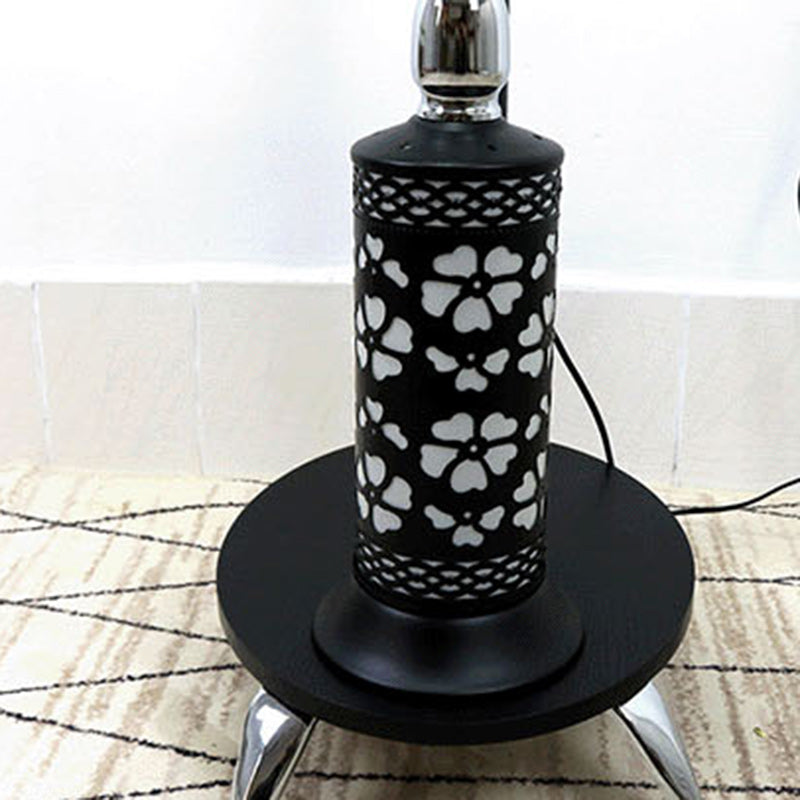 Round Cylinder Flower Chandelier 3-Light Floor Lamp