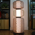 Cylinder Lantern Mesh Iron Floor Lamp